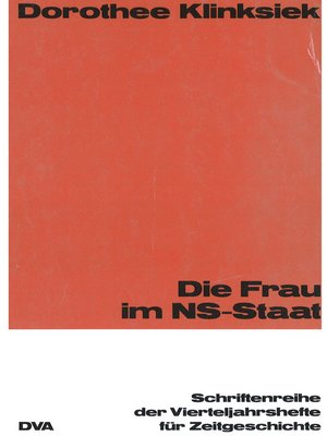 cover image of Die Frau im NS-Staat